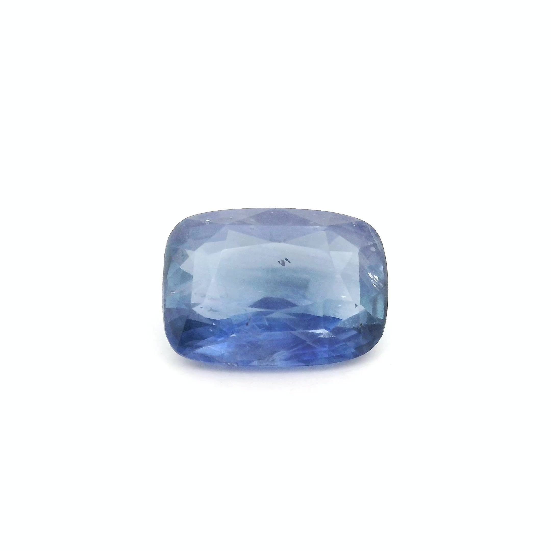 3.62 Carat Blue Cushion Sapphire