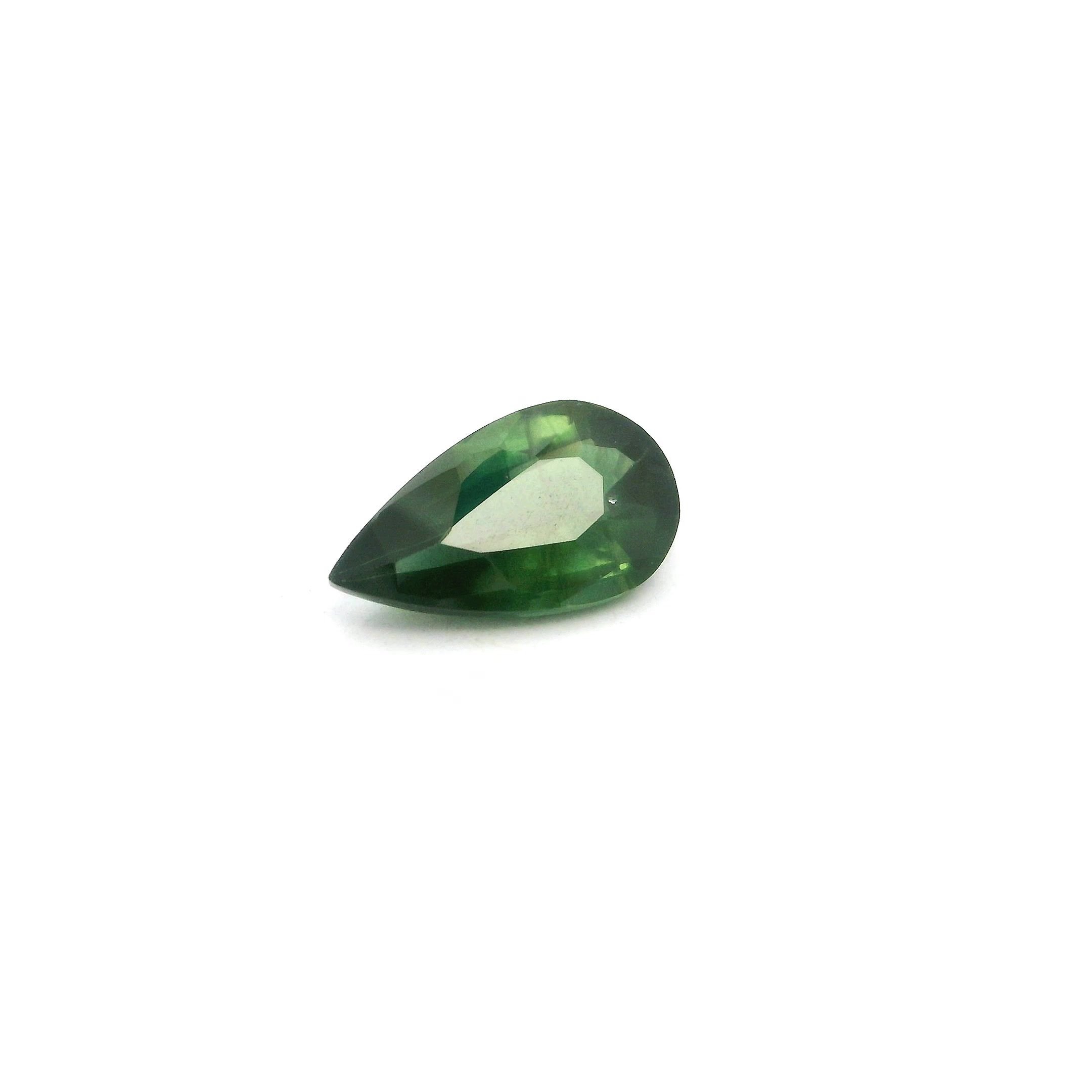 0.94 Carat Green Pear Sapphire