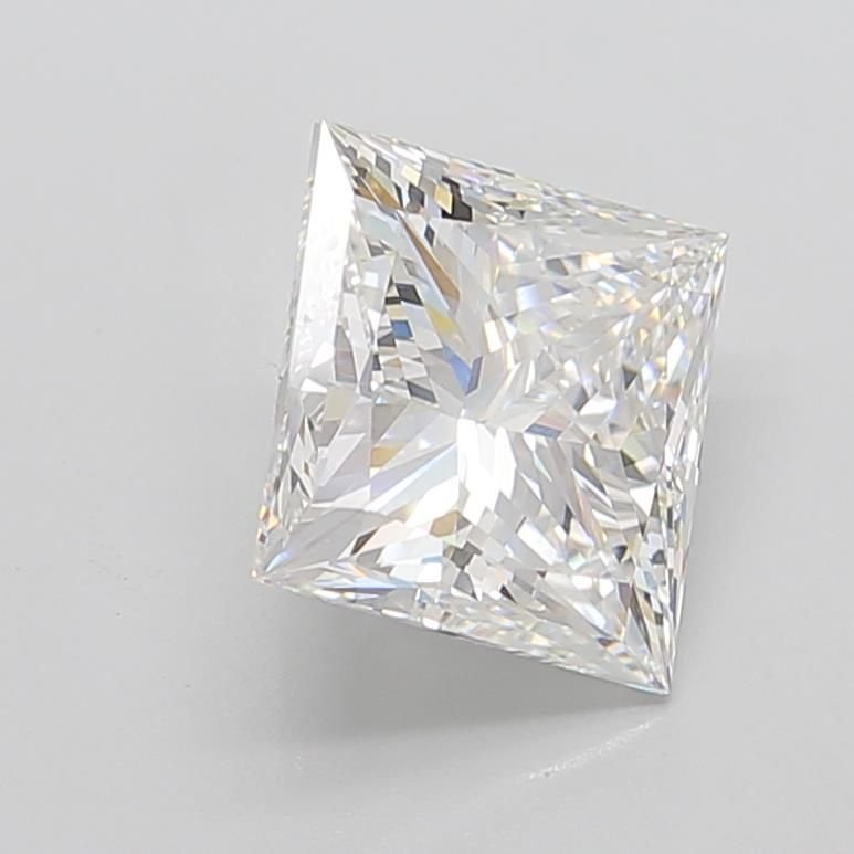 5.21ct E VVS2 Rare Carat Ideal Cut Princess Lab Grown Diamond