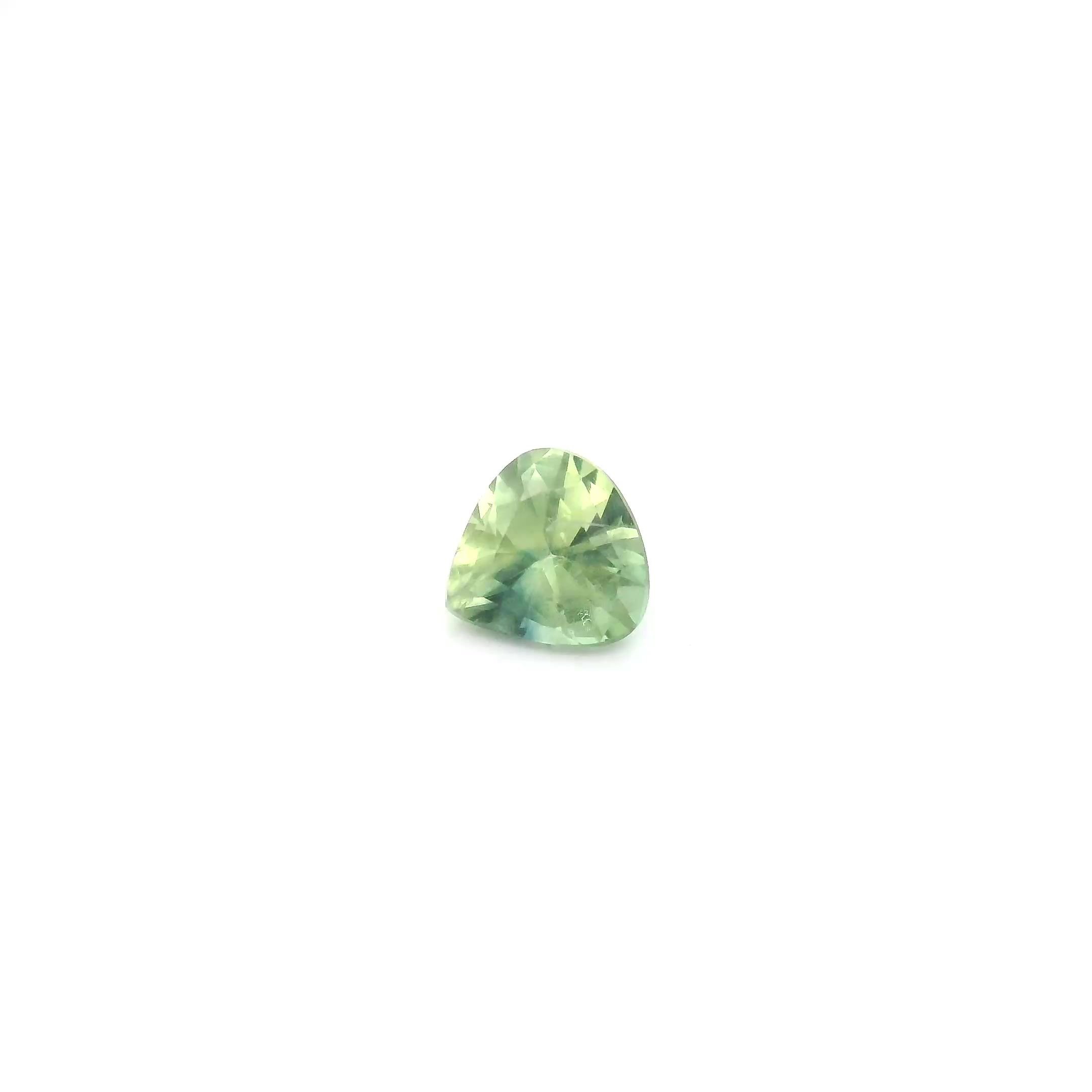 0.50 Carat Light Green Pear Sapphire