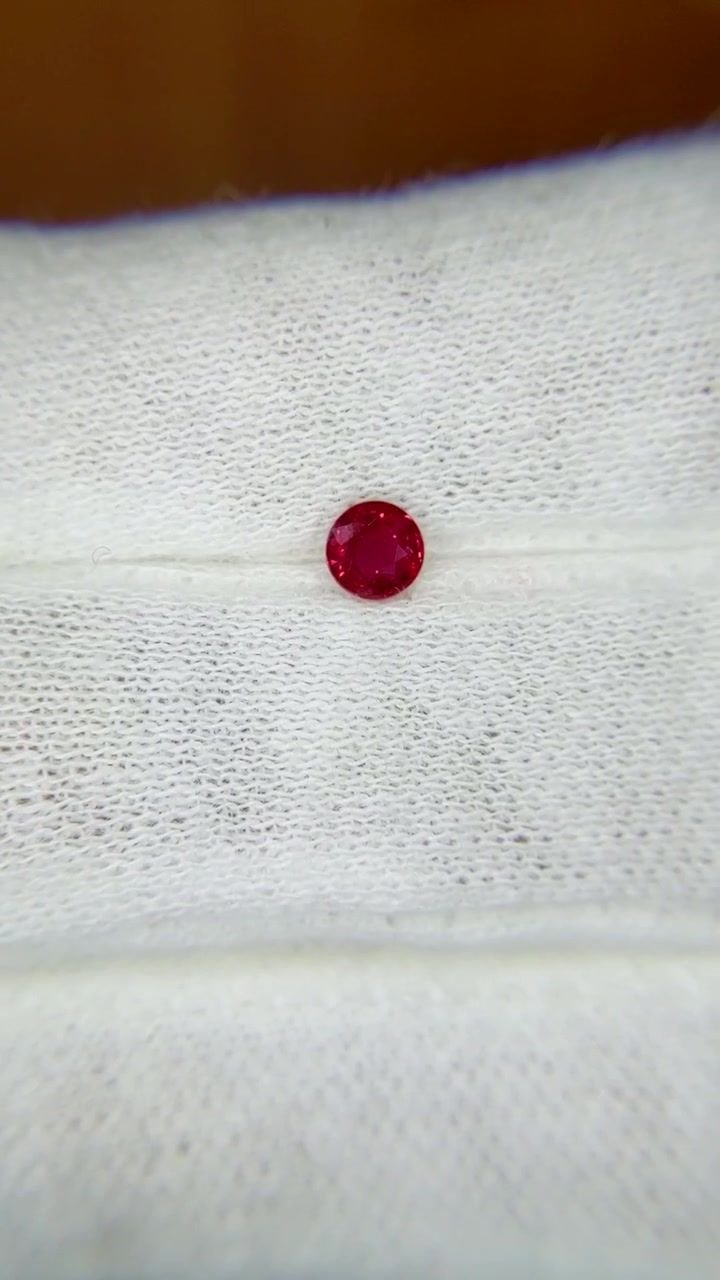 0.32 Carat Red Round Ruby