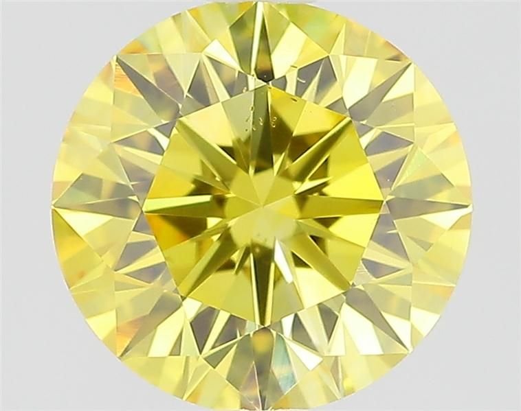 1.23 Ct. Fancy Vivid Yellow Round Lab Diamond