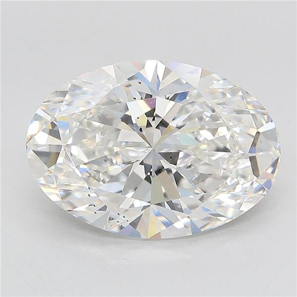 5.40ct F SI1 Rare Carat Ideal Cut Oval Lab Grown Diamond