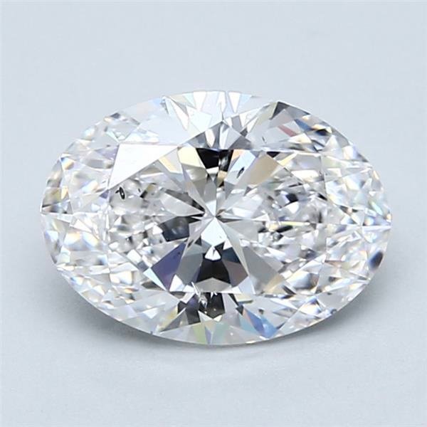 2.01ct D SI1 Rare Carat Ideal Cut Oval Diamond