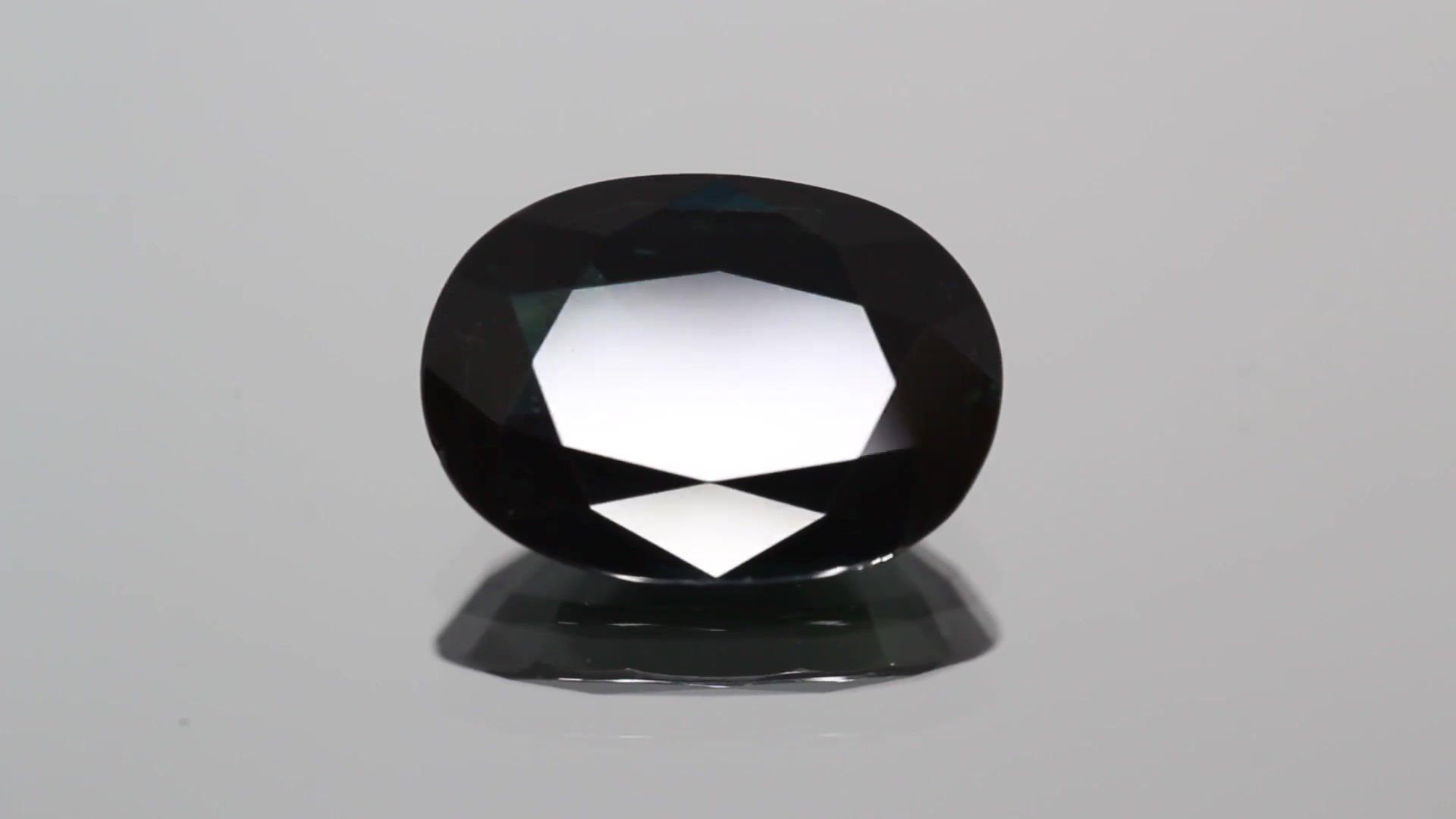5.31 Carat Black Oval Sapphire