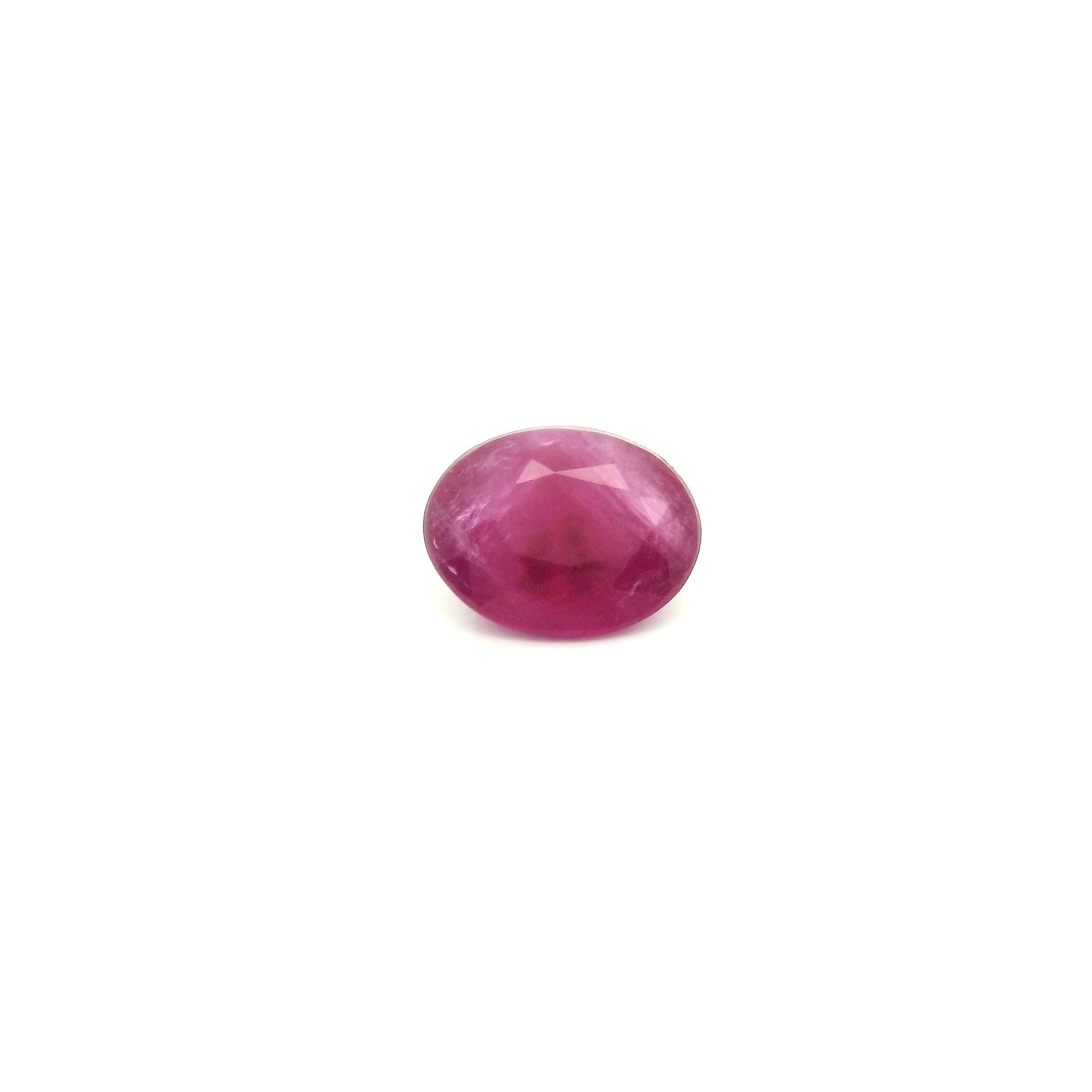 0.88 Carat Red Oval Ruby