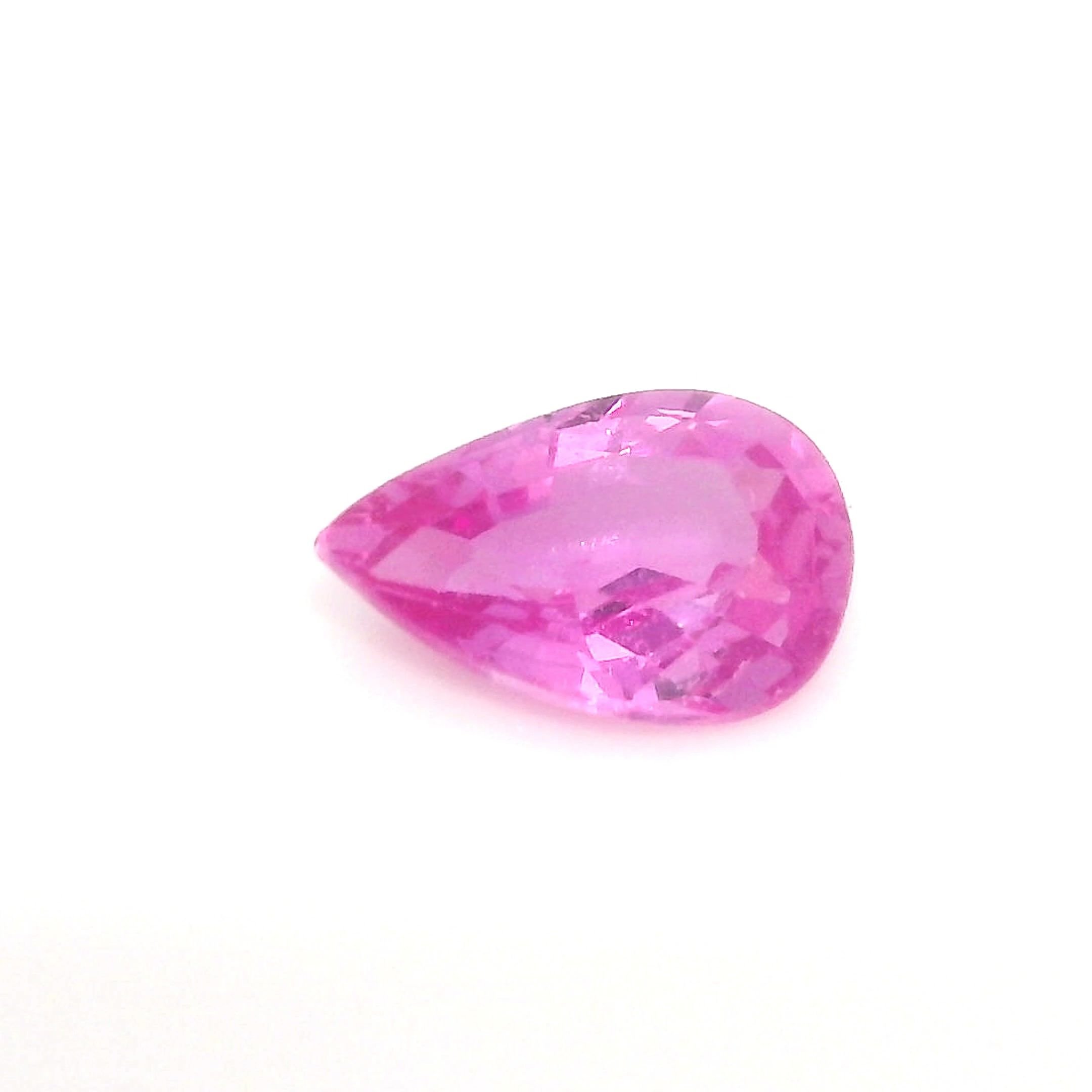 0.53 Carat Pink Pear Sapphire