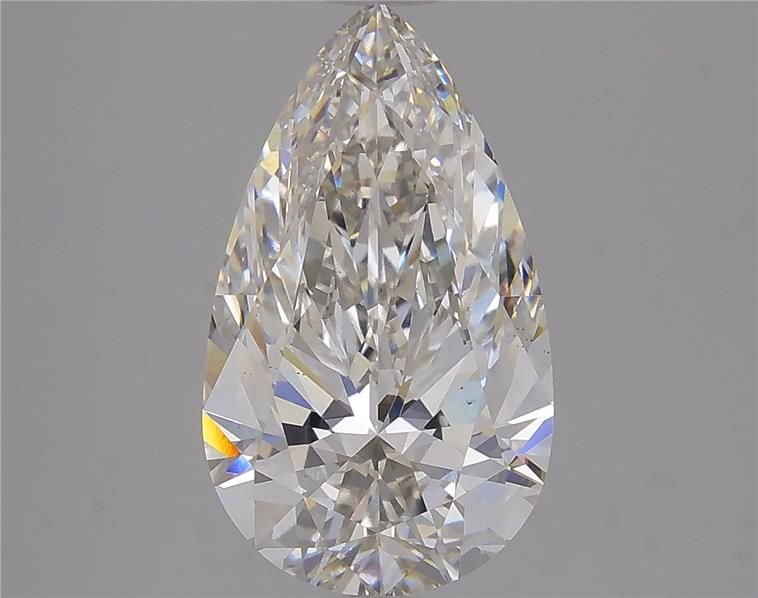 3.88ct H VS2 Rare Carat Ideal Cut Pear Lab Grown Diamond