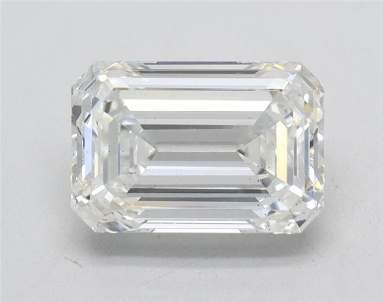 1.56ct F SI1 Rare Carat Ideal Cut Emerald Lab Grown Diamond