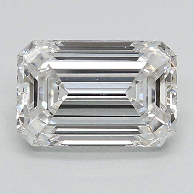 1.55ct F VS2 Rare Carat Ideal Cut Emerald Lab Grown Diamond