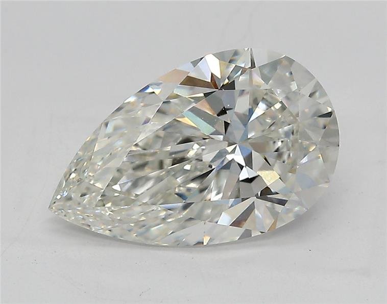 2.68ct F VVS2 Rare Carat Ideal Cut Pear Lab Grown Diamond