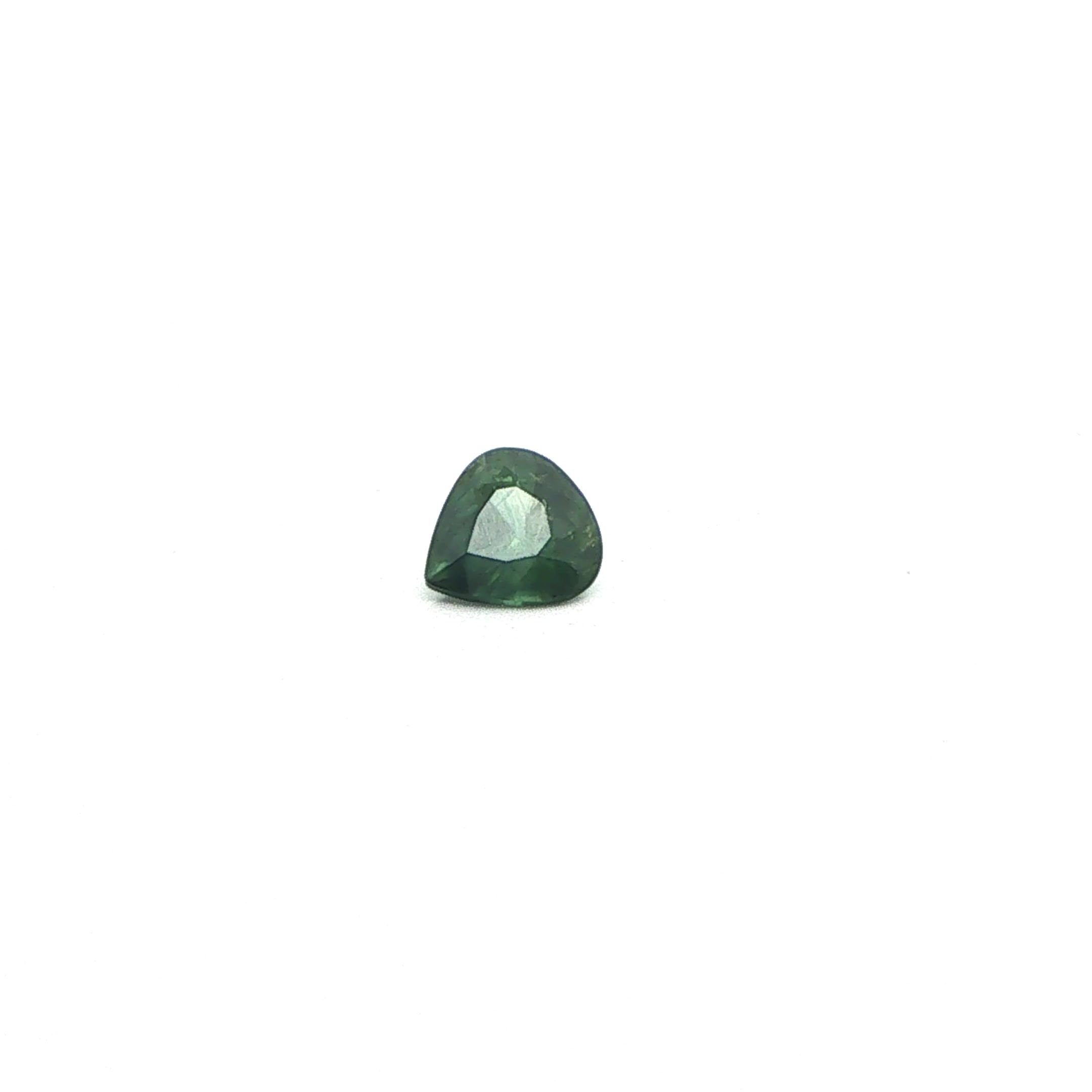 0.51 Carat Green Pear Sapphire