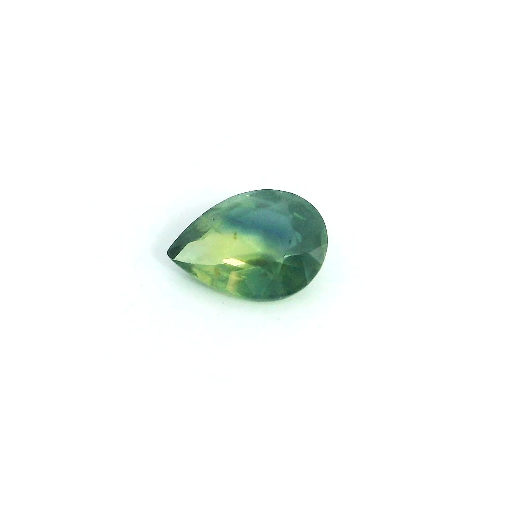 0.48 Carat Green Pear Sapphire