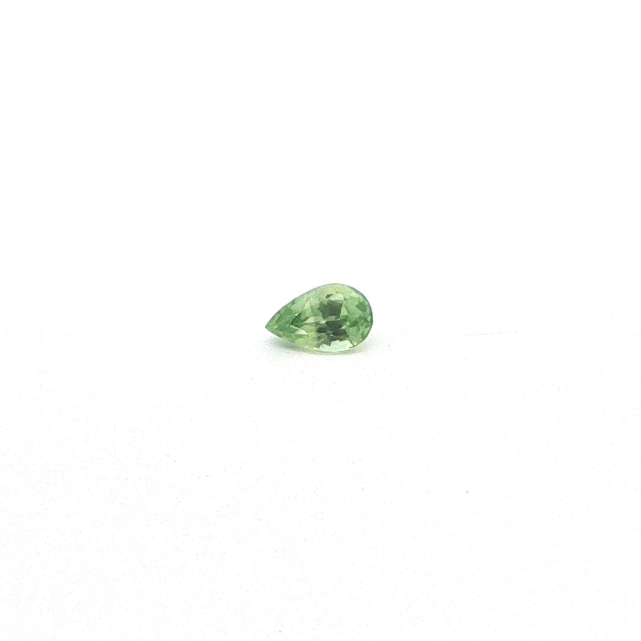0.45 Carat Green Pear Sapphire