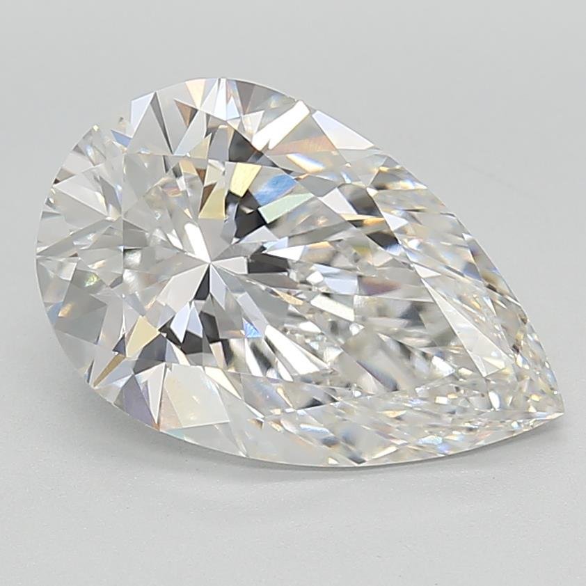 5.04ct F VS1 Rare Carat Ideal Cut Pear Lab Grown Diamond