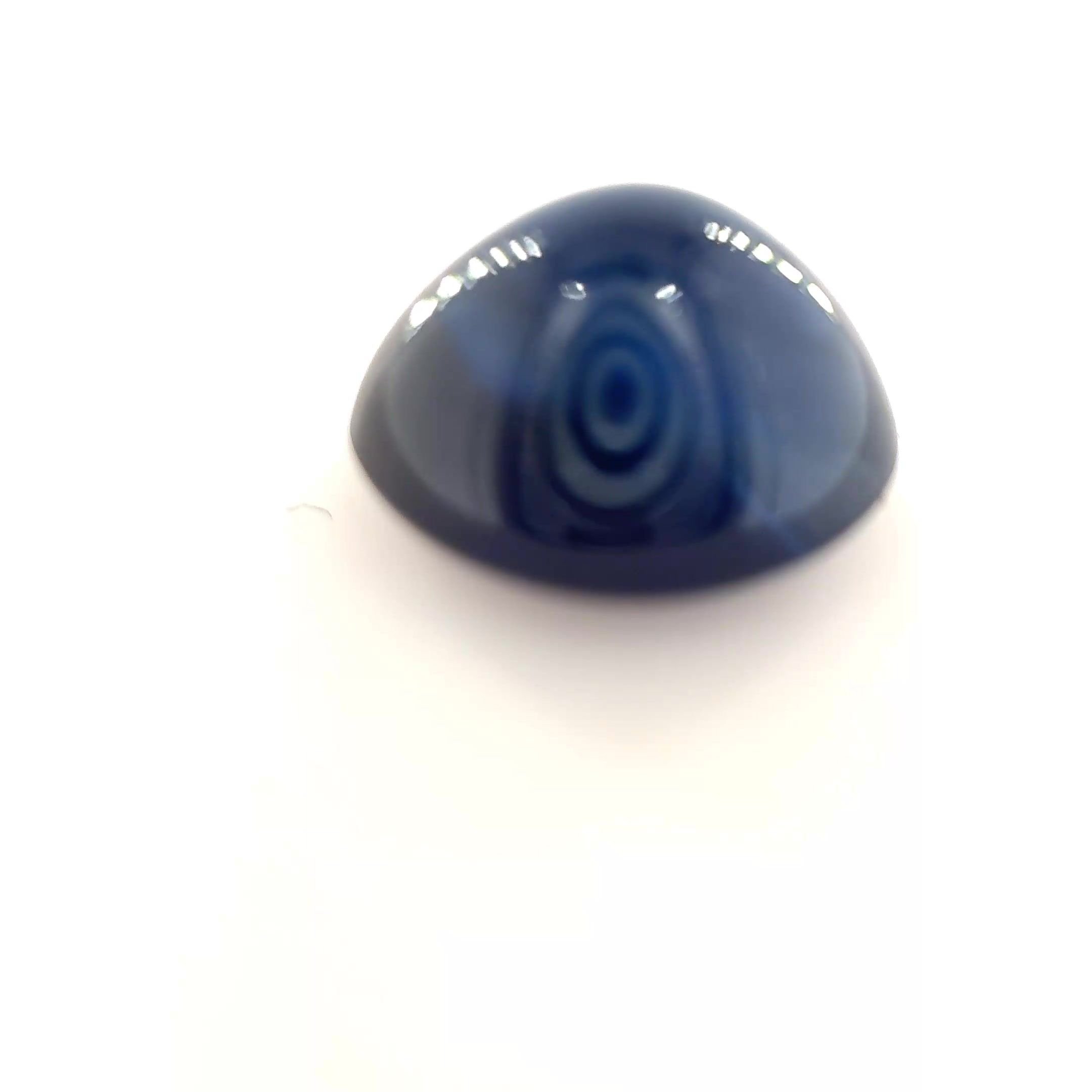 4.83 Carat Deep Blue Oval Sapphire