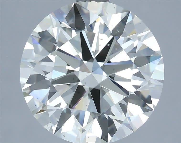 3.57ct J SI1 Rare Carat Ideal Cut Round Diamond