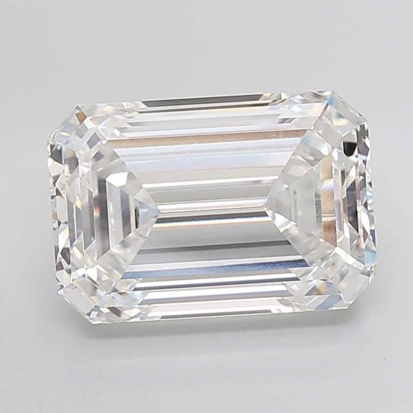 12.60ct E VVS2 Rare Carat Ideal Cut Emerald Lab Grown Diamond