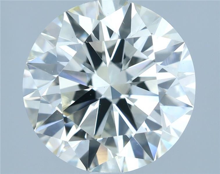 2.70ct K VS2 Rare Carat Ideal Cut Round Diamond