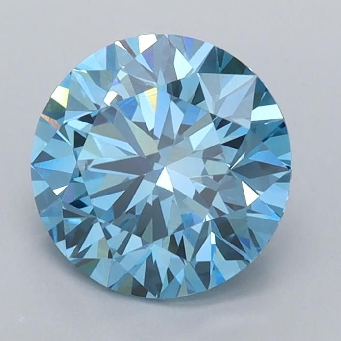 1.51 Ct. Fancy Vivid Blue Round Lab Diamond