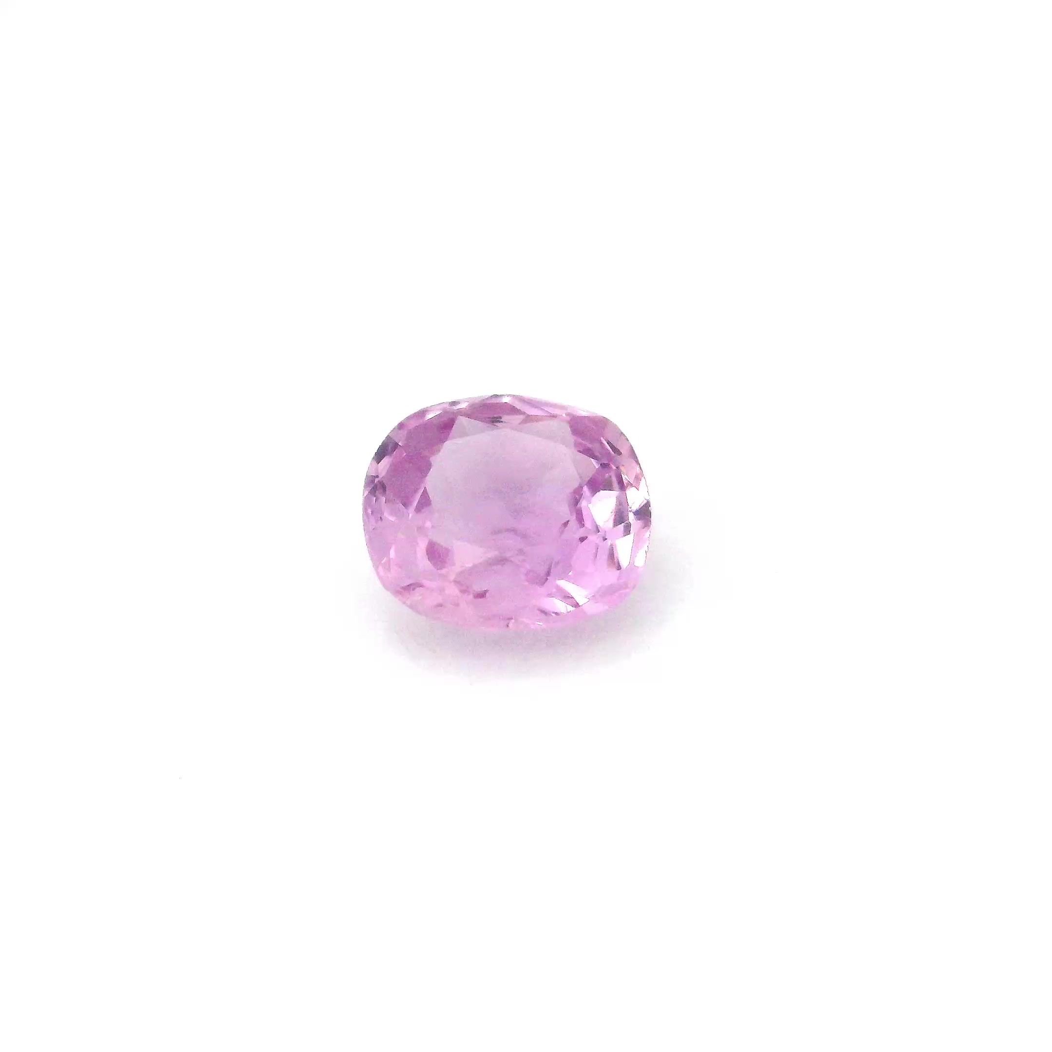 1.44 Carat Pink Cushion Sapphire