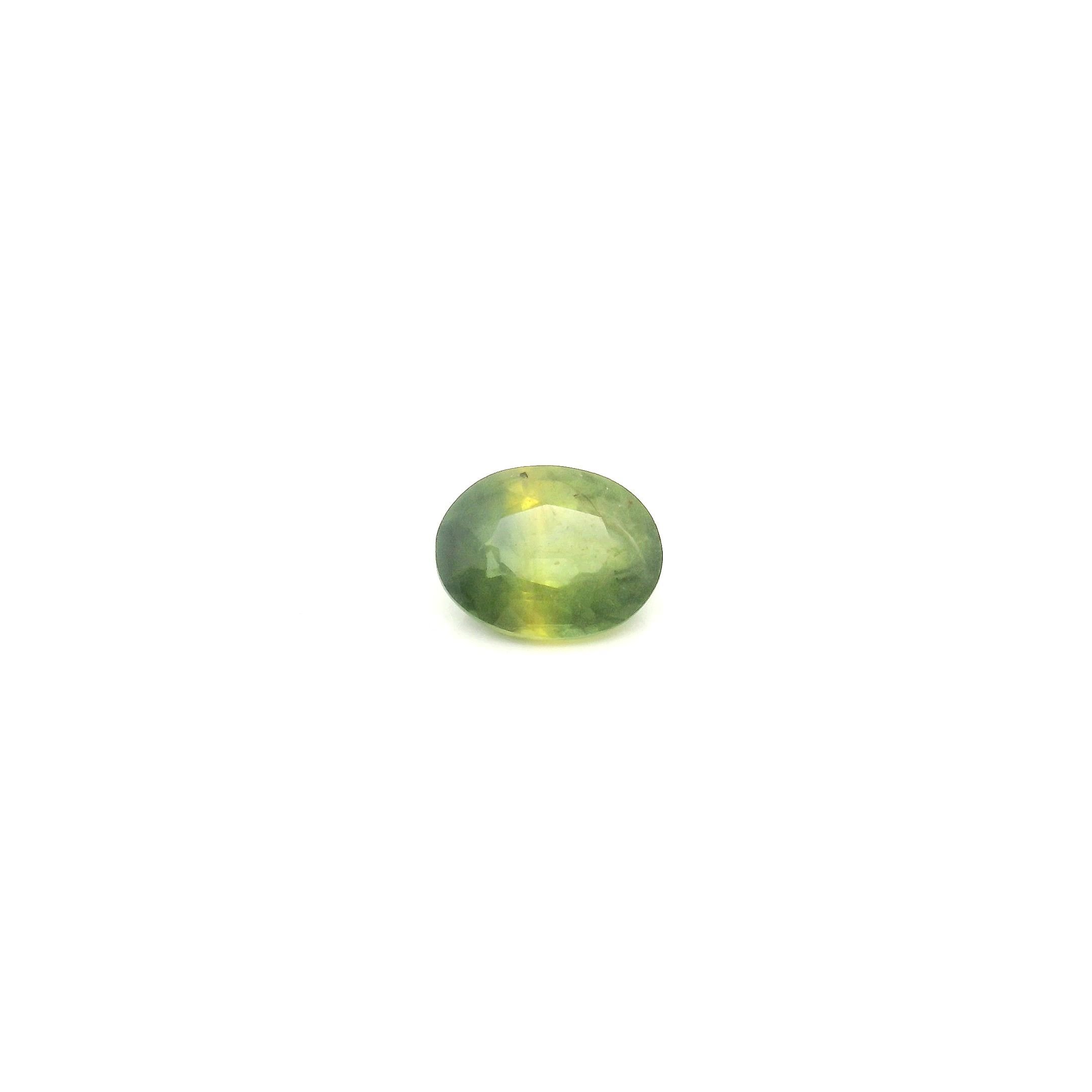0.52 Carat Green Oval Sapphire
