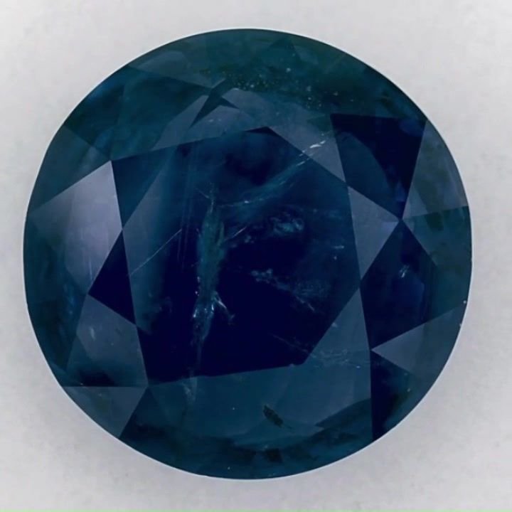 6.44 Carat Blue Round Sapphire
