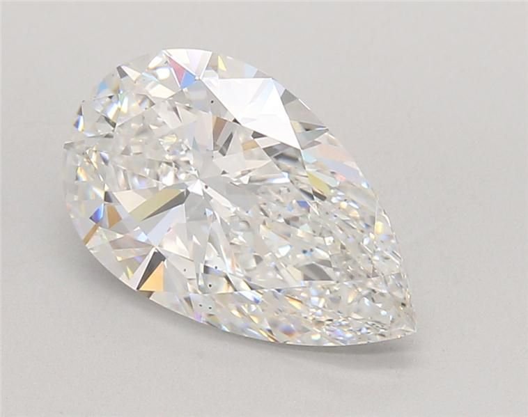 2.83ct E VS2 Rare Carat Ideal Cut Pear Lab Grown Diamond