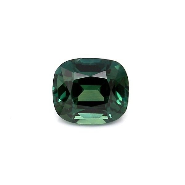 1.60 Carat Green Cushion Sapphire