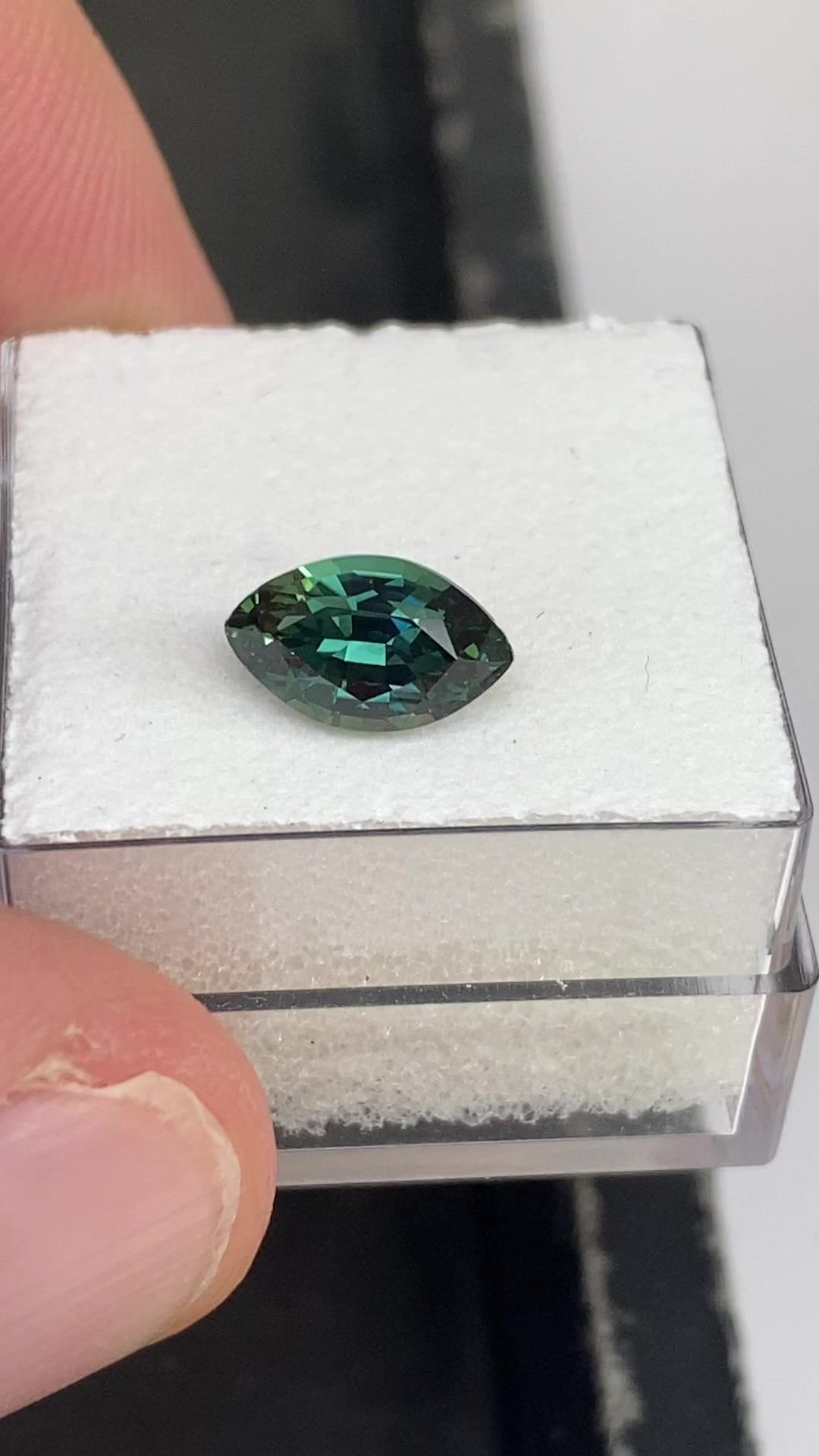 2.08 Carat Green Marquise Sapphire