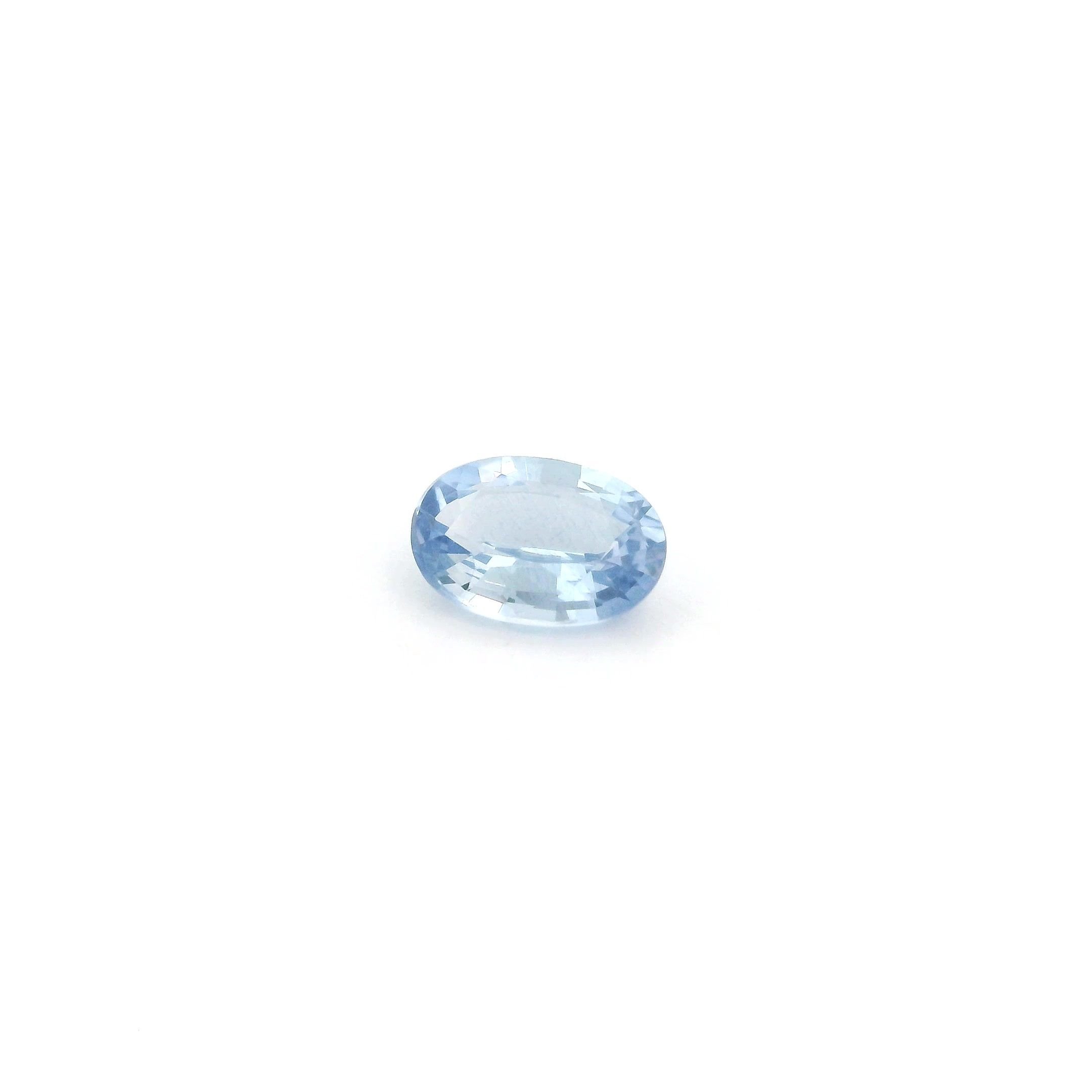 0.54 Carat Light Blue Oval Sapphire