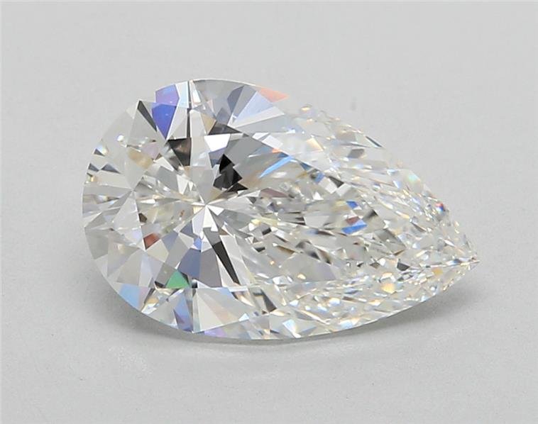 3.01ct F VVS2 Rare Carat Ideal Cut Pear Lab Grown Diamond