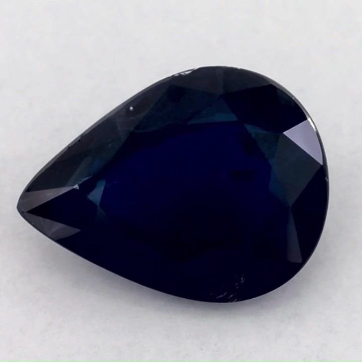 4.20 Carat Blue Pear Sapphire