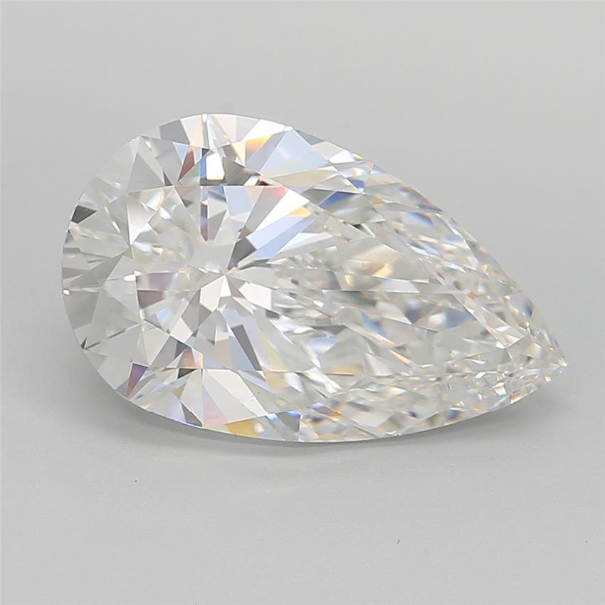 7.05ct F VS1 Rare Carat Ideal Cut Pear Lab Grown Diamond