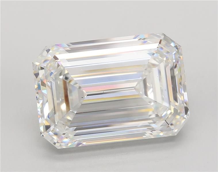 20.63ct F VS1 Rare Carat Ideal Cut Emerald Lab Grown Diamond