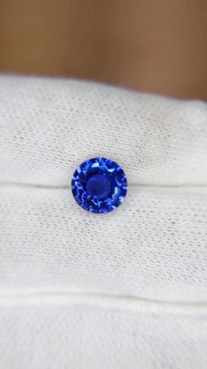 2.06 Carat Blue Round Sapphire