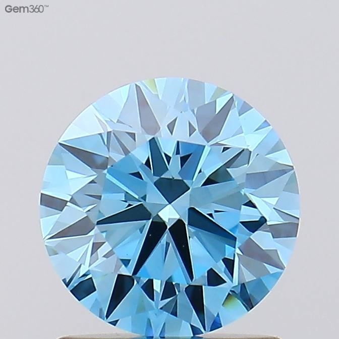 1.17 Ct. Fancy Vivid Blue Round Lab Diamond