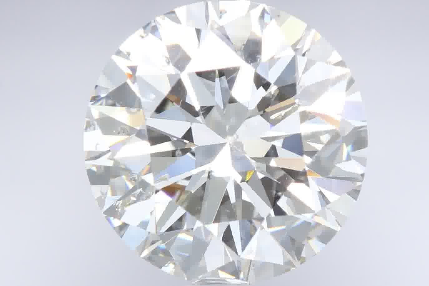 5.04ct J SI2 Rare Carat Ideal Cut Round Diamond