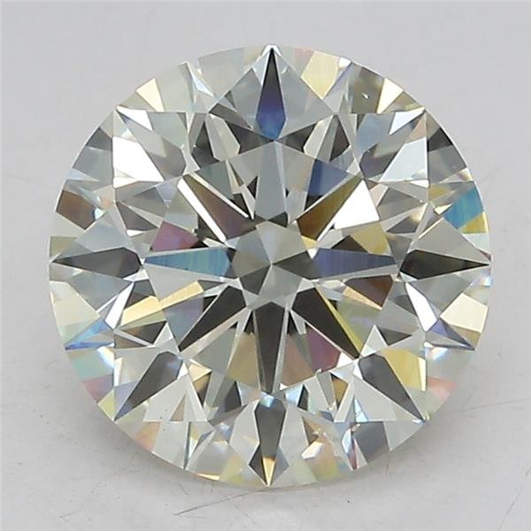 3.08ct J VS2 Rare Carat Ideal Cut Round Lab Grown Diamond