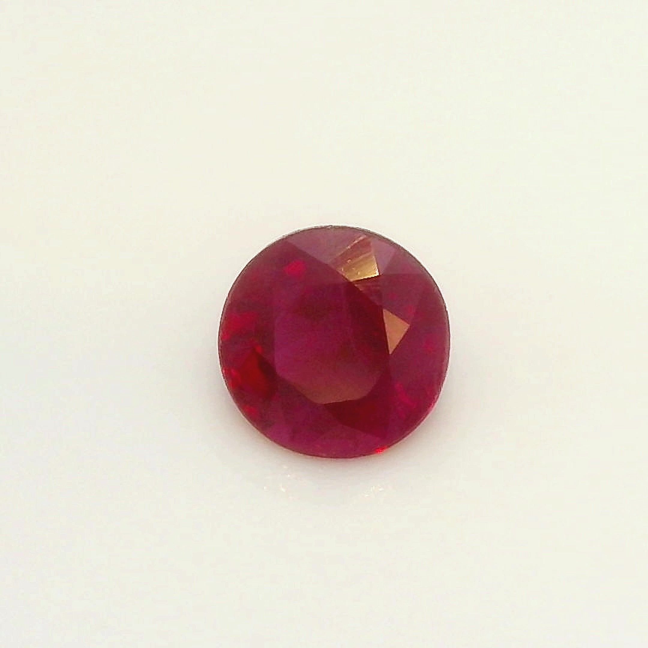 0.42 Carat Red Round Ruby