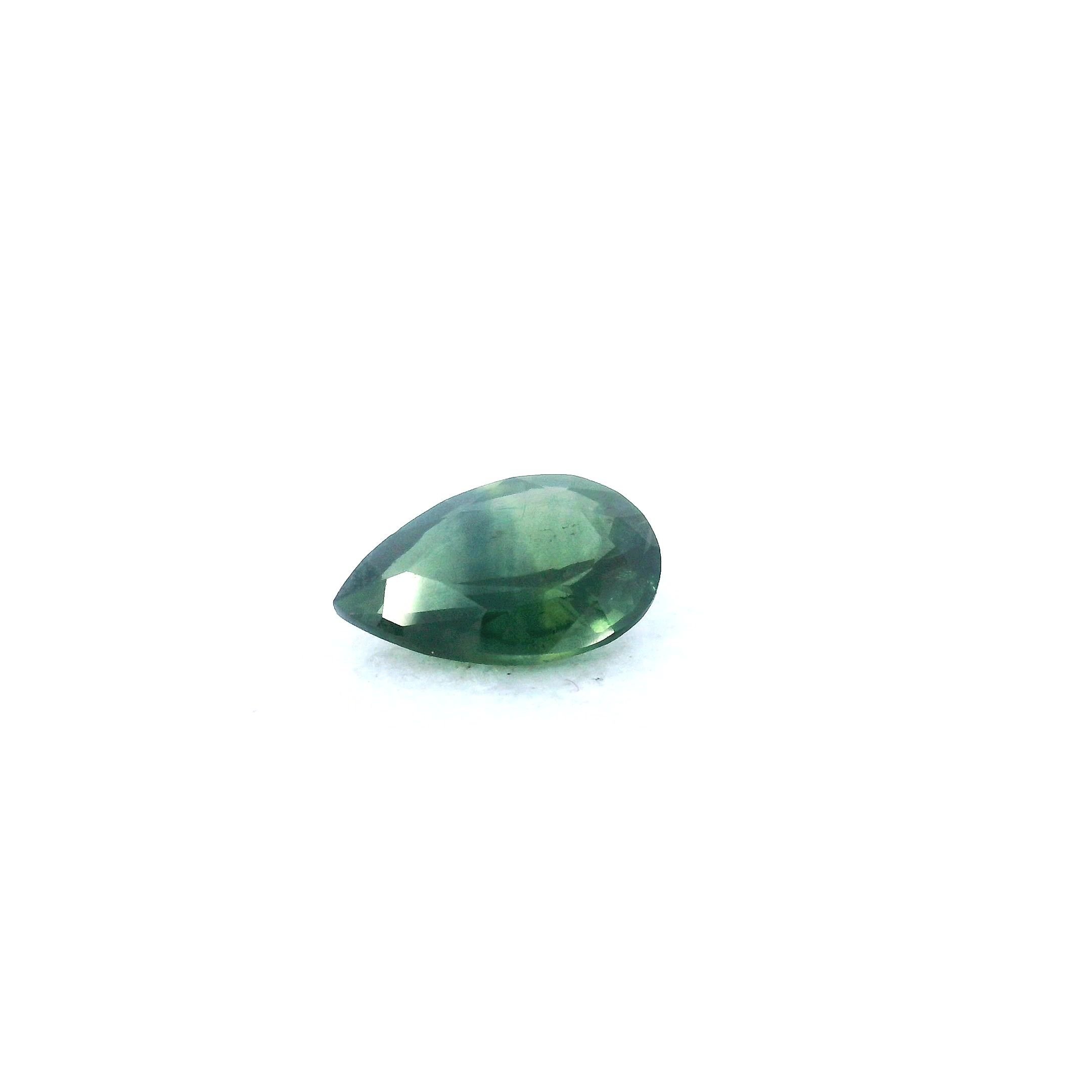 0.61 Carat Green Pear Sapphire