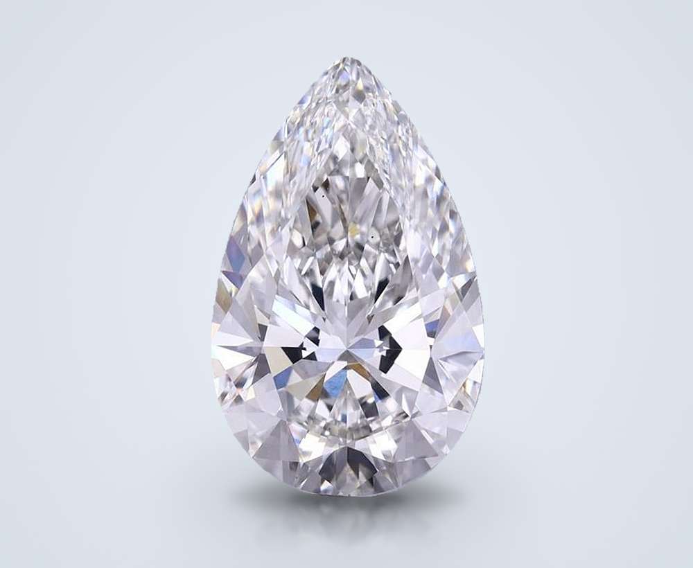 5.55 Carat Pear Lab Diamond