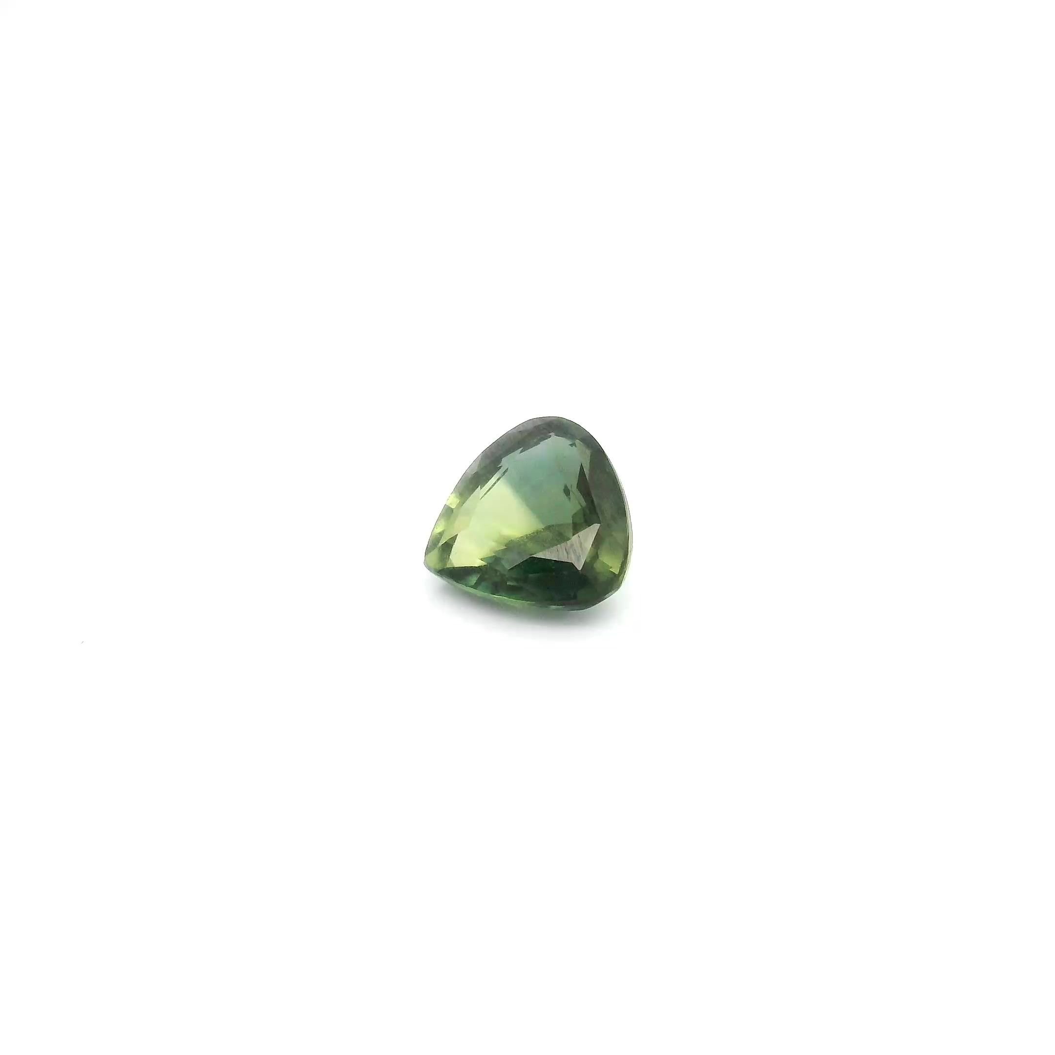 0.60 Carat Green Pear Sapphire