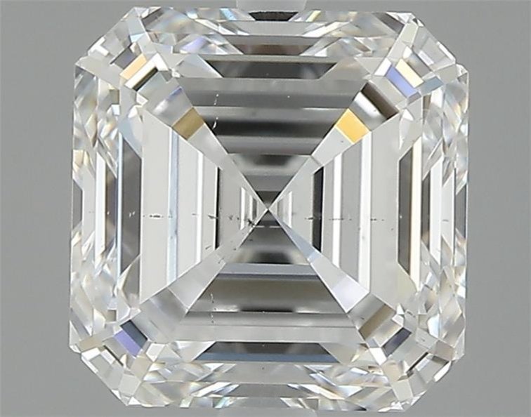2.11ct F SI1 Rare Carat Ideal Cut Asscher Diamond