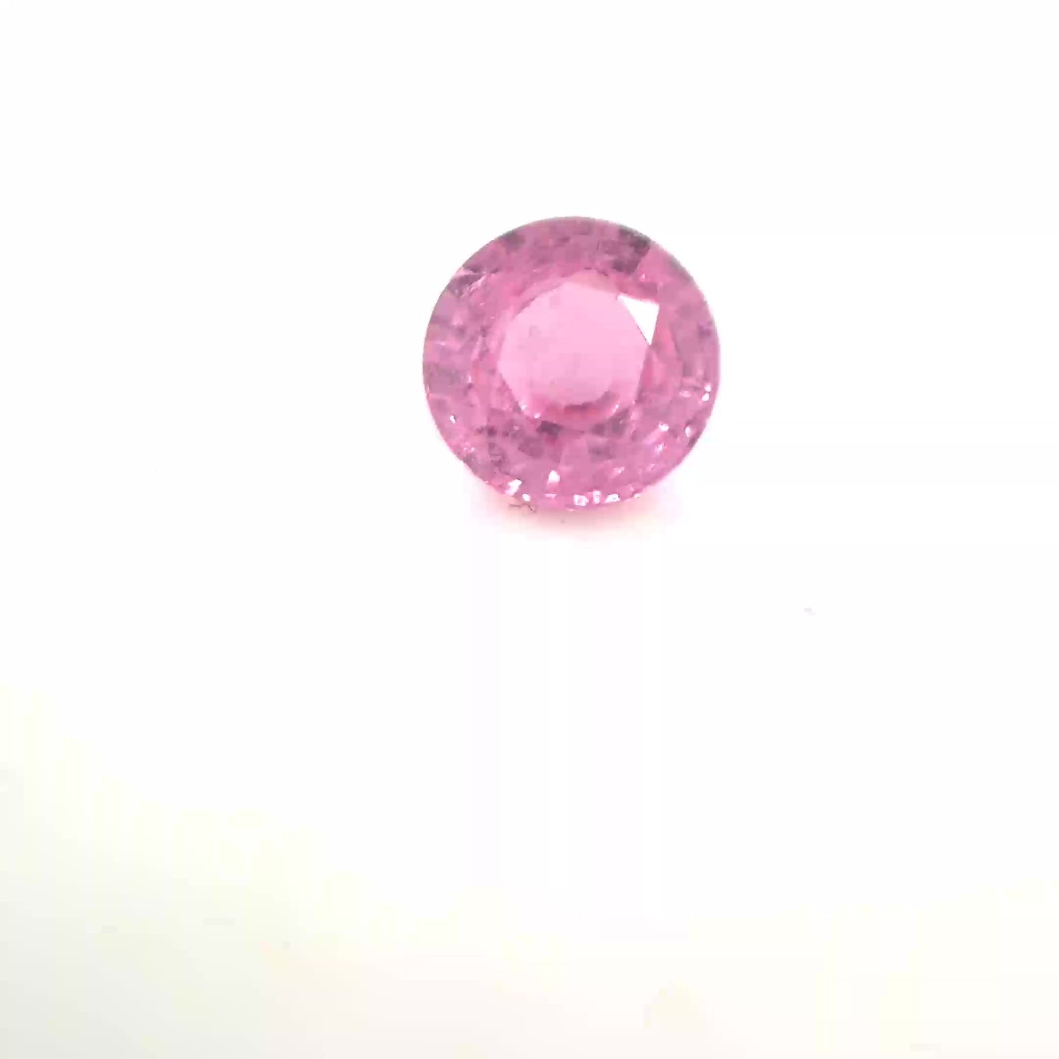 0.48 Carat Pink Round Sapphire