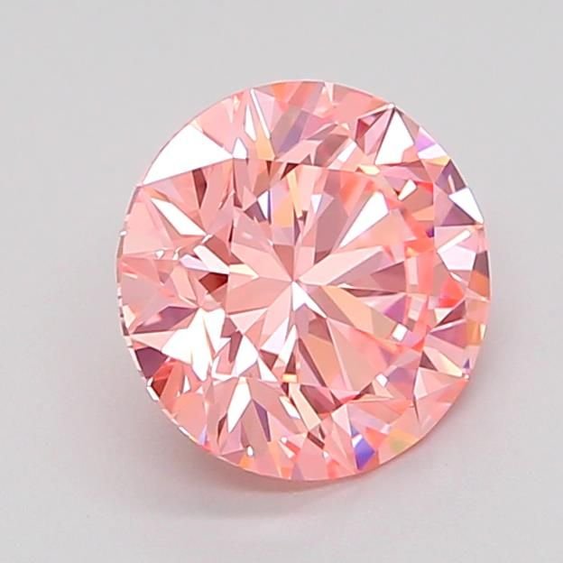 1.52 Ct. Fancy Vivid Pink Round Lab Diamond