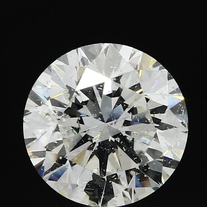 3.14ct H SI2 Rare Carat Ideal Cut Round Diamond