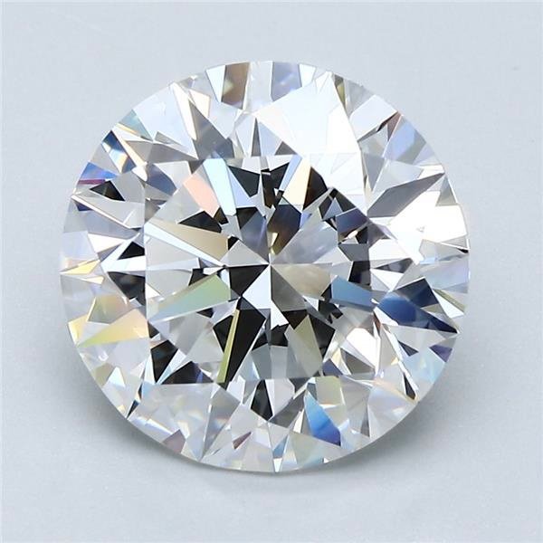 4.02ct E VVS2 Rare Carat Ideal Cut Round Diamond