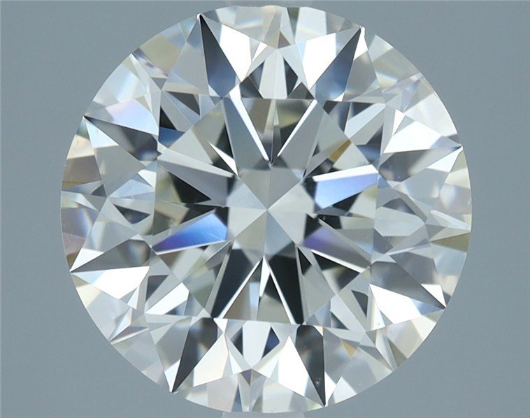 3.05ct H VS2 Rare Carat Ideal Cut Round Diamond