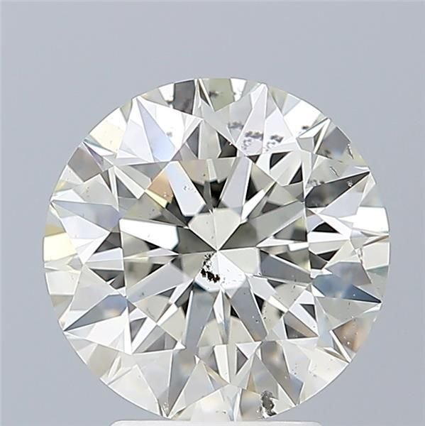 3.02ct J SI2 Rare Carat Ideal Cut Round Diamond